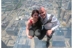 On The Ledge of the Willis Tower Skydeck, 412 m above the ground