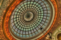 11.5-m Tiffany glass dome in Chicago Cultural Center