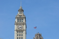 Wrigley Building, left; Tribune Tower (1925), right
