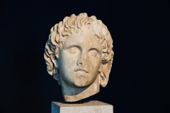 Alexander the Great, marble head, 325-300 BC, Ancient Pella  