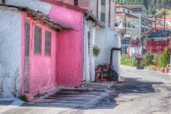 Outdoor cooking in a back street of Florina  