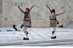 Evzones, changing of the guard at Tomb of the Unknown Soldier  