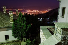 Volos at night, from Makrinitsa  
