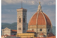 Giotto's Campanile, 1359, and Brunelleschi's dome, 1463, Santa Maria del Fiore (the Duomo) 