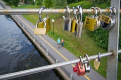 Padlocks of luuuuve, Corkstown footbridge across Rideau Canal