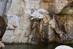 Rio de la Plata 'crocodile', Fontana dei Quattro Fiumi